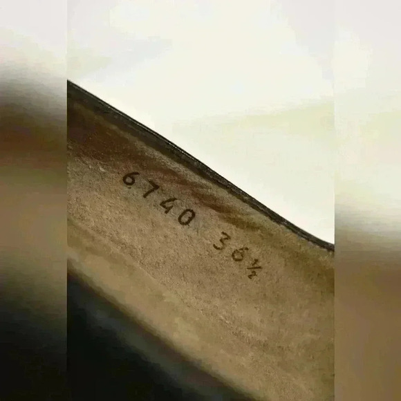 2000s DRIES VAN NOTEN Black Green Floral Mary Jane Block Heel Pumps  6.5US Italy - Picture 5 of 10